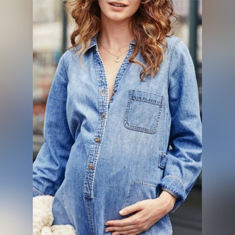 Hatch the everyday nursing denim jumpsuit, 2 ( medium ) - Picture 8 of 9